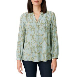 Peruvian Connection Floral Pleated Blouse Size Small